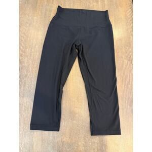 LULULEMON Black Cropped Leggings Black Women size 8 athleisure workout